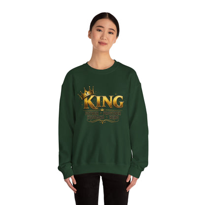 King Father Provider Husband Hero Crewneck Sweatshirt — Father's Day