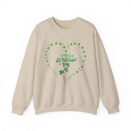 Happy St. Patrick's Day Shamrock Heart Sweatshirt