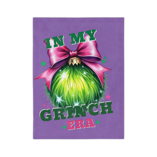 In My Grinch Era-Velveteen Microfiber Blanket (Lt Purple)