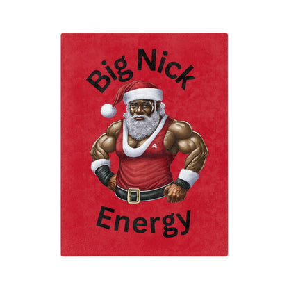Big Nick Energy Velveteen Microfiber Blanket (Red)