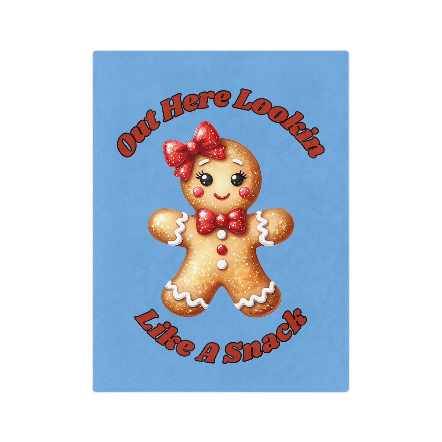 Lookin Like A Snack 2-Velveteen Microfiber Blanket (Lt Blue)