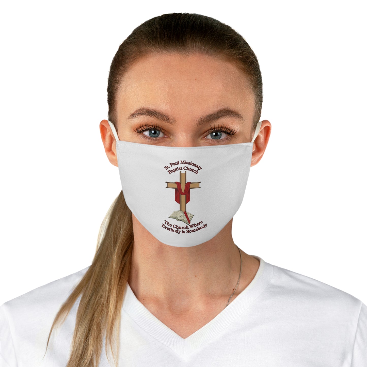 St. Paul Missionary Baptist Church Face Mask —White
