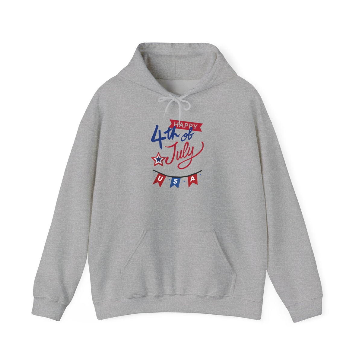 Patriotic "Happy 4th of July" USA Hoodie