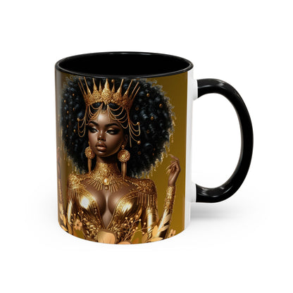 Golden Goddess Accent Coffee Mug - 11oz & 15oz