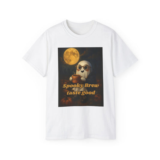 Spooky Brew Cotton T-Shirt (Cityscape)