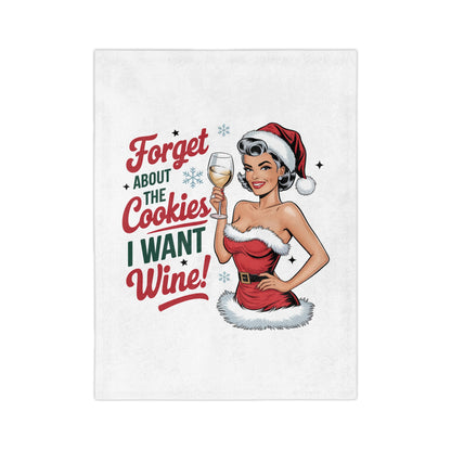 Forget About The Cookies-Velveteen Microfiber Blanket (White)