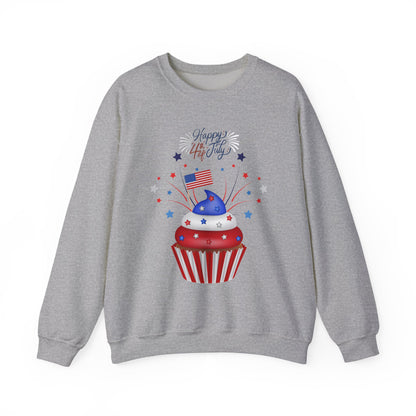 4th of July Patriotic Cupcake Crewneck Sweatshirt
