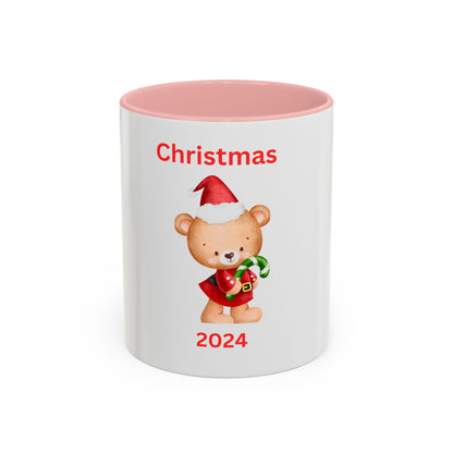 Bear with Stocking-Green Candy Cane