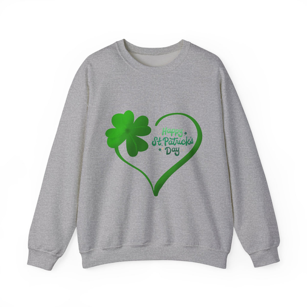"Happy St. Patrick's Day" ribbon heart sweatshirt