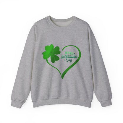 "Happy St. Patrick's Day" ribbon heart sweatshirt
