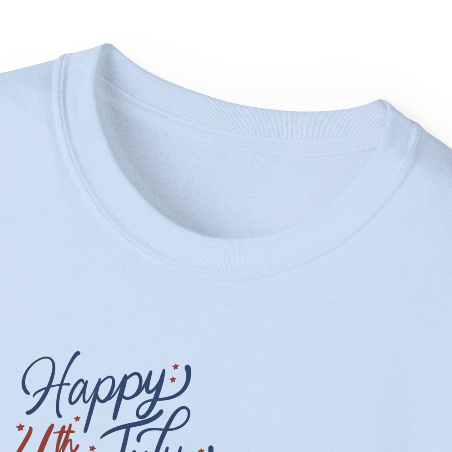 Fourth of July Fireworks Tee — "Happy 4th July" Patriotic Rocket T-Shirt