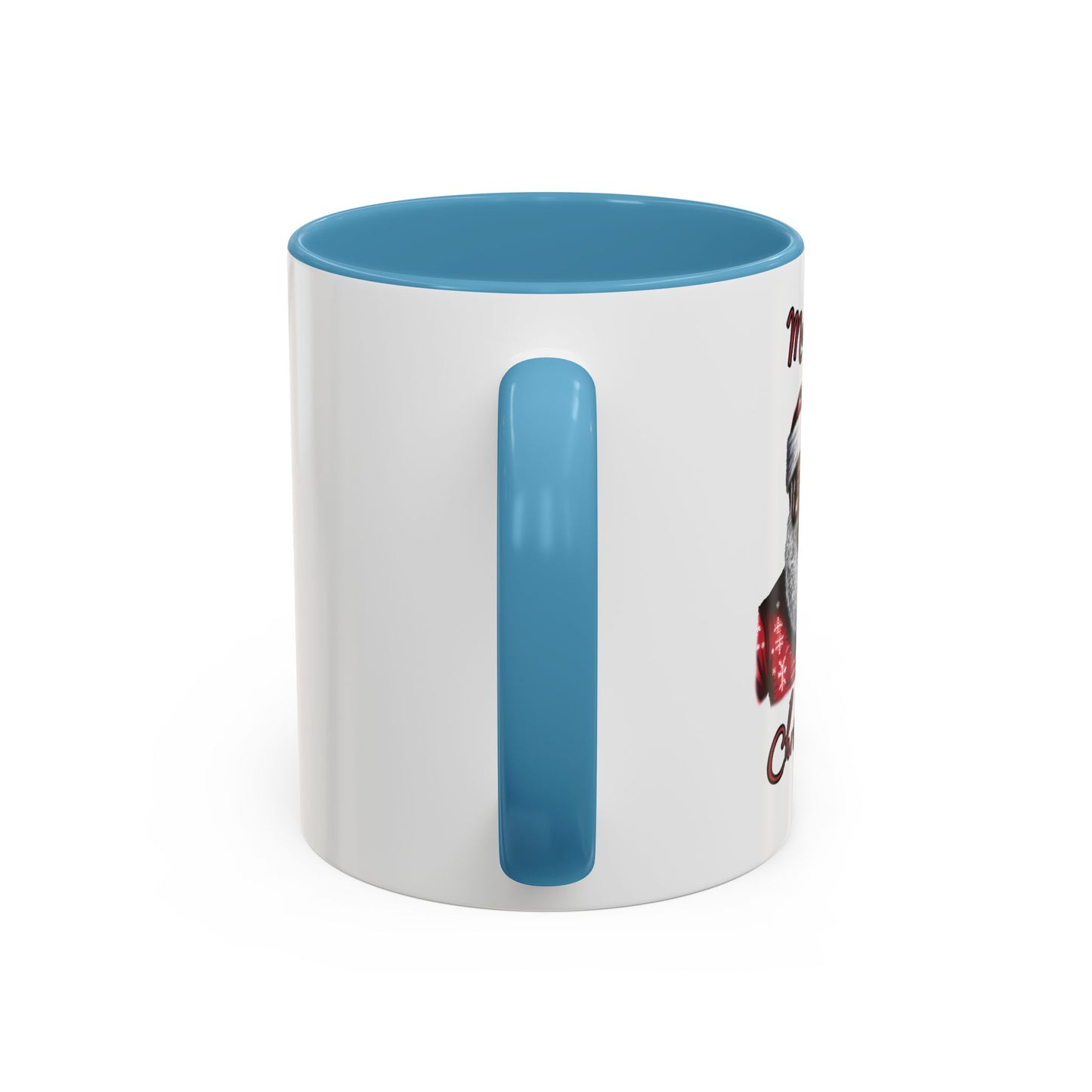 Black Santa-Accent Coffee Mug (11, 15oz) (Red)