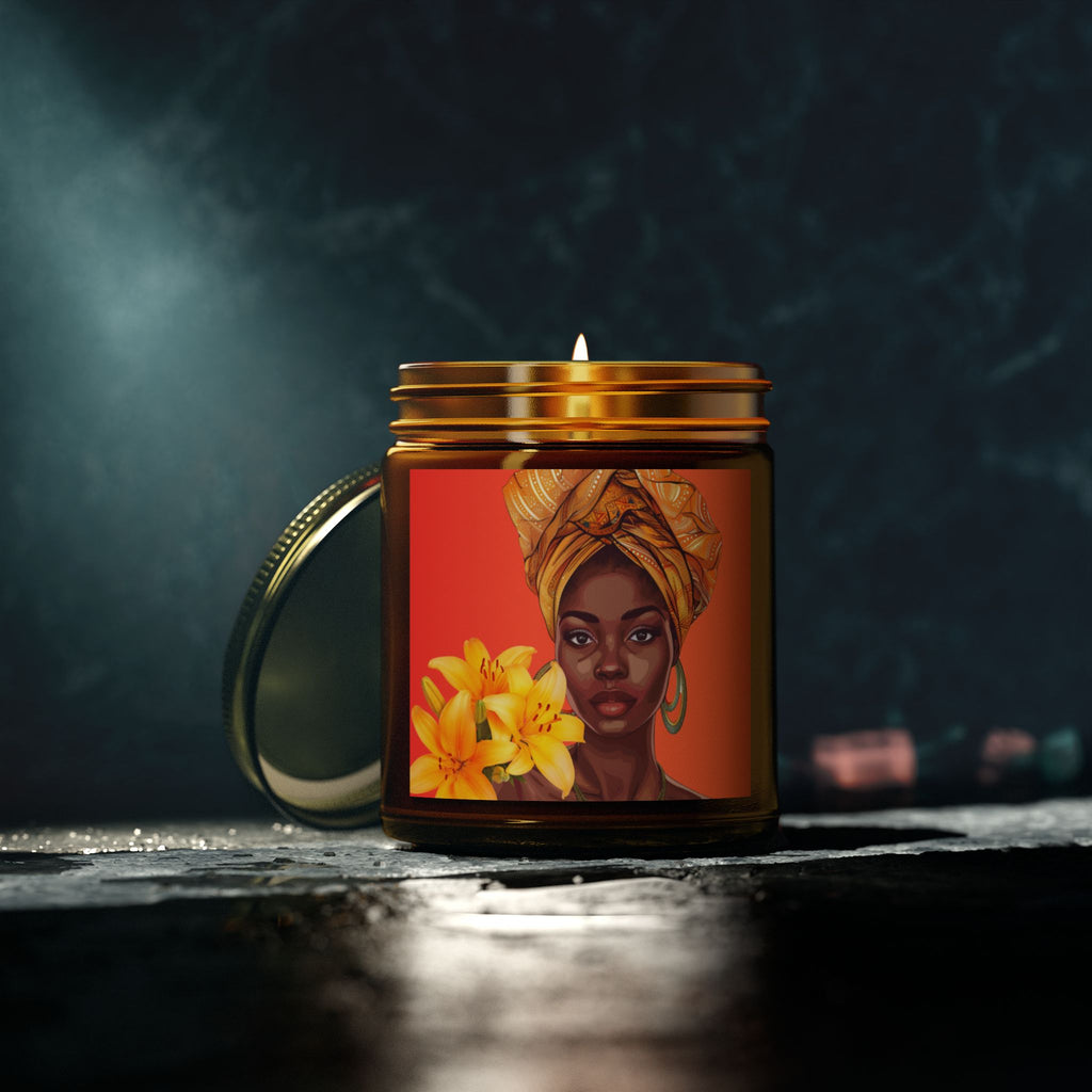 Lily-Scented Candles, Coconut Apricot Wax (4oz, 9oz)