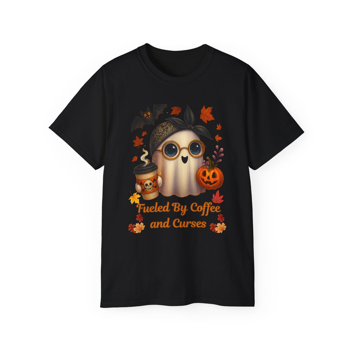 Fueled By Coffee and Curses Ghost T-Shirt