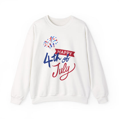 "Happy 4th of July" Patriotic Crewneck Sweatshirt