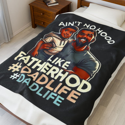 AA-Blk Cozy Velveteen Plush Blanket