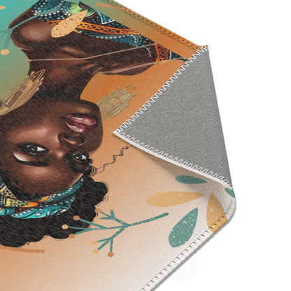 Queen Teal Area Rug - Perfect for Living Room Decor