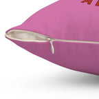 Hottie With A Body-Spun Polyester Square Pillow (Lt Pink)