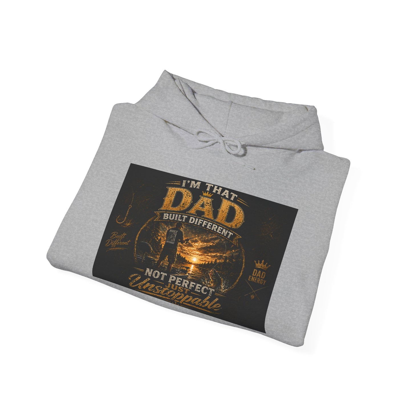 'I'm That Dad Built Different Not Perfect But Unstoppable' Graphic Hoodie