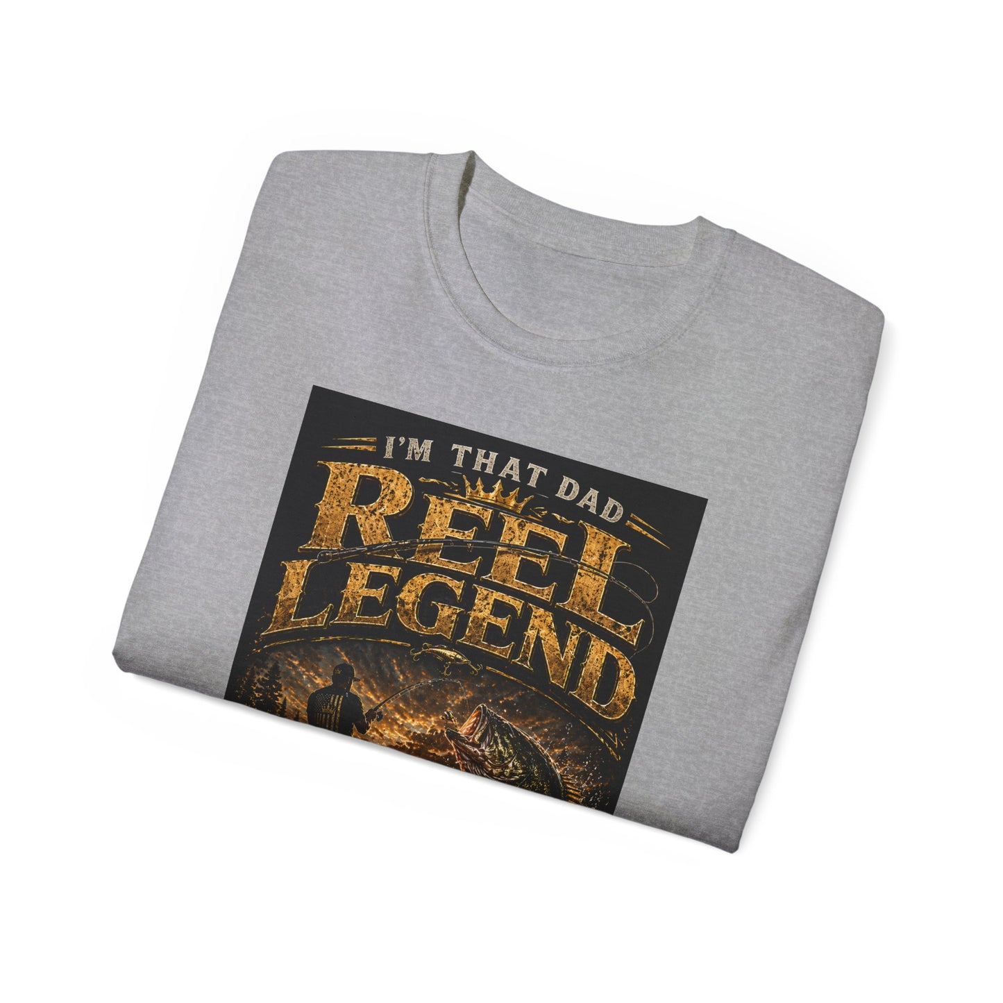 "I'm That Dad, Reel Legend" Graphic Tee-Fishing Dad T-Shirt