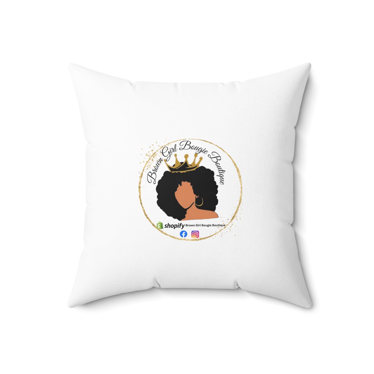 Teal-Spun Polyester Square Pillow