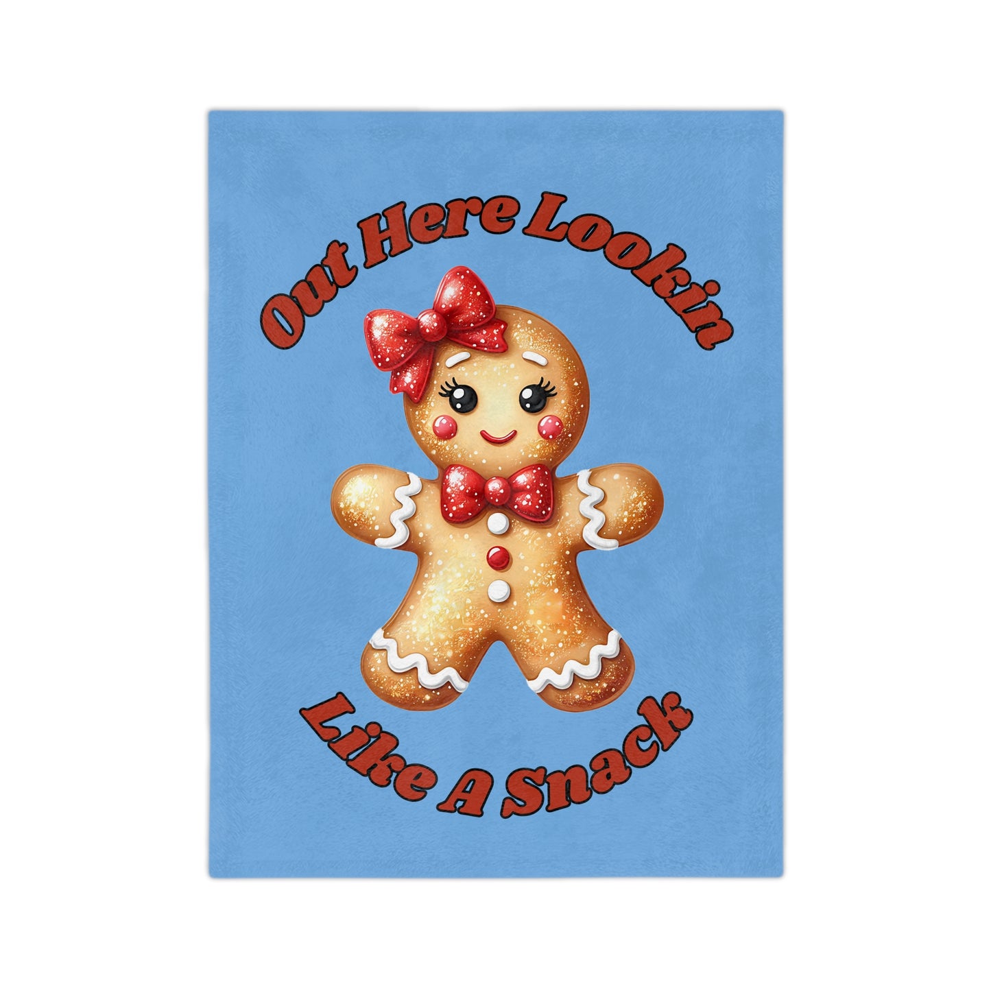 Lookin Like A Snack 2-Velveteen Microfiber Blanket (Lt Blue)