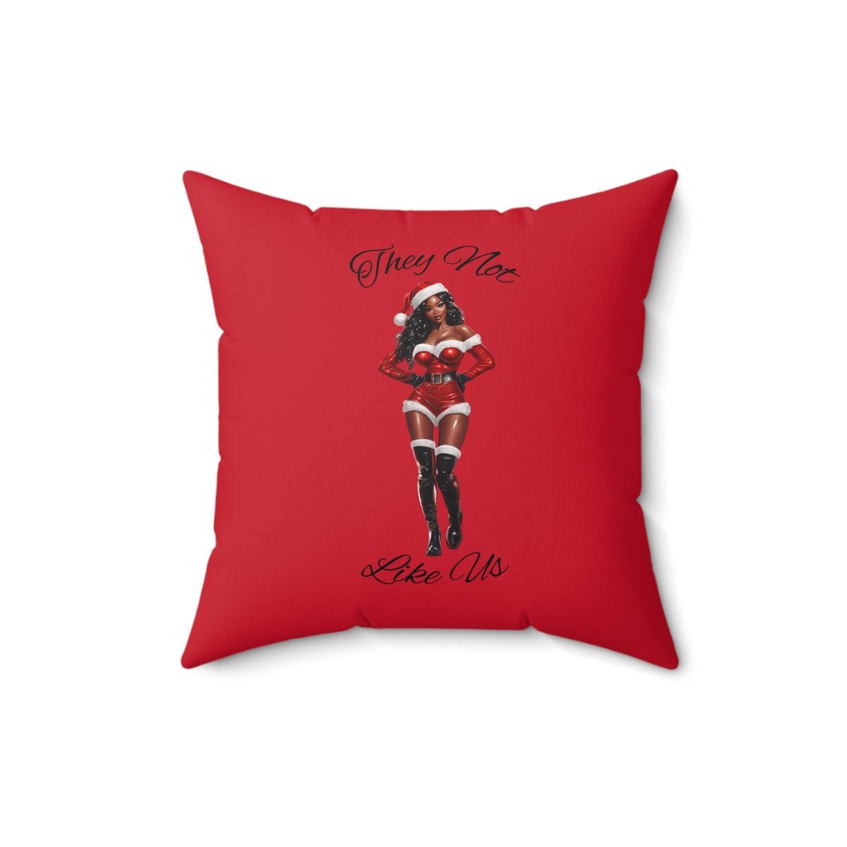 They Not Like Us 2- (Dk Red) Polyester Square Pillow