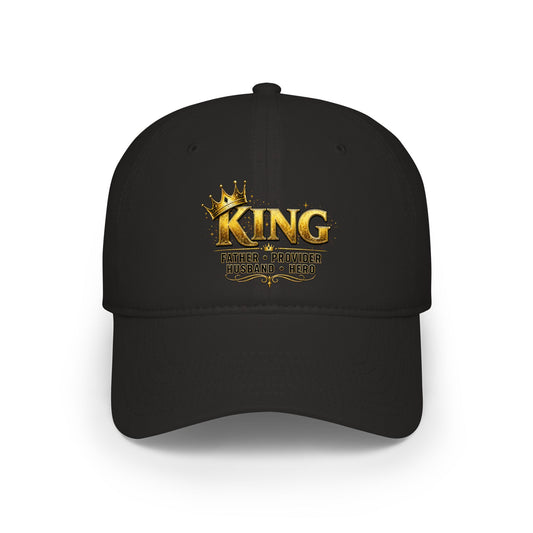 Father, Husband, Provider, Hero 'KING' Royal Gold Trucker Hat for Men & Women