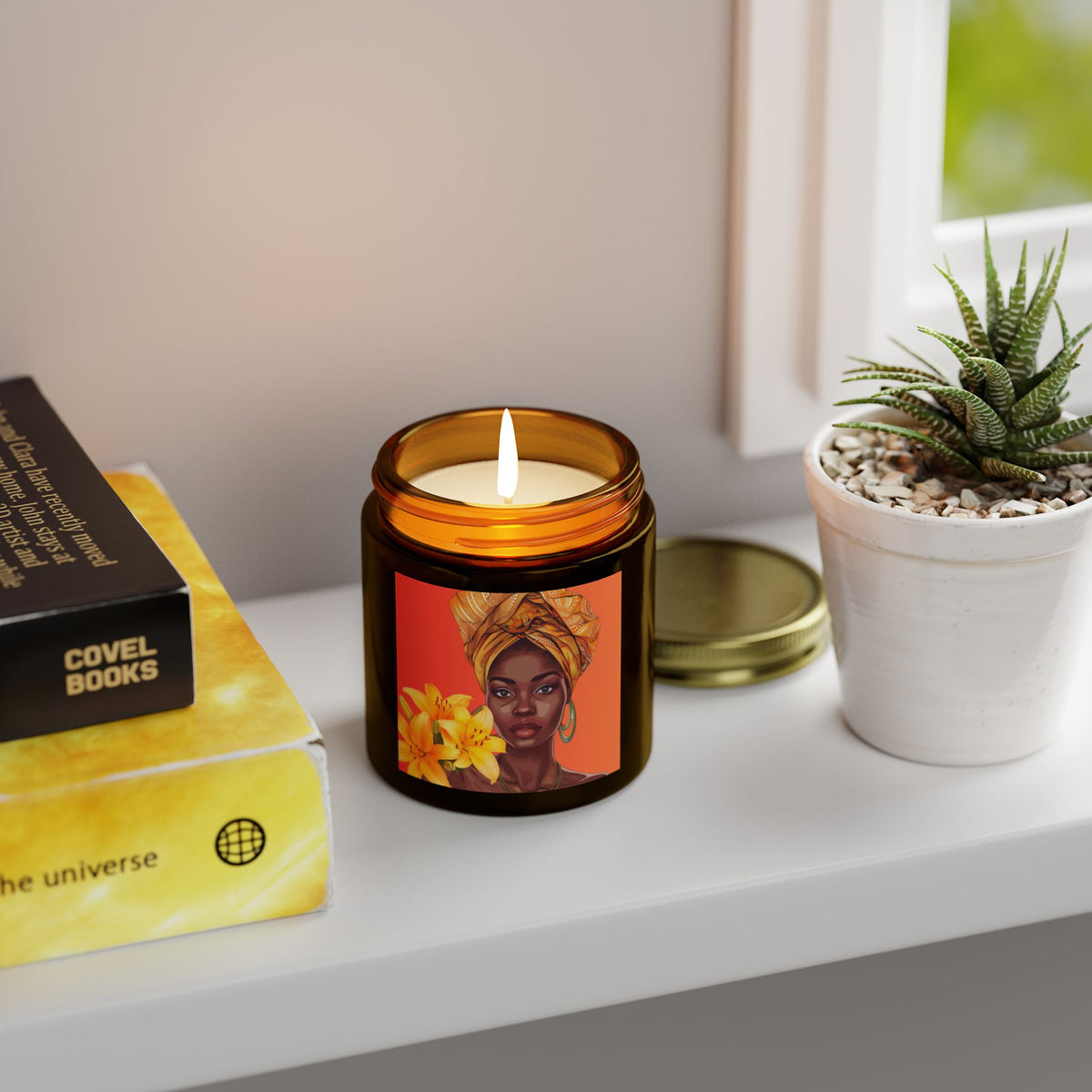 Lily-Scented Candles, Coconut Apricot Wax (4oz, 9oz)