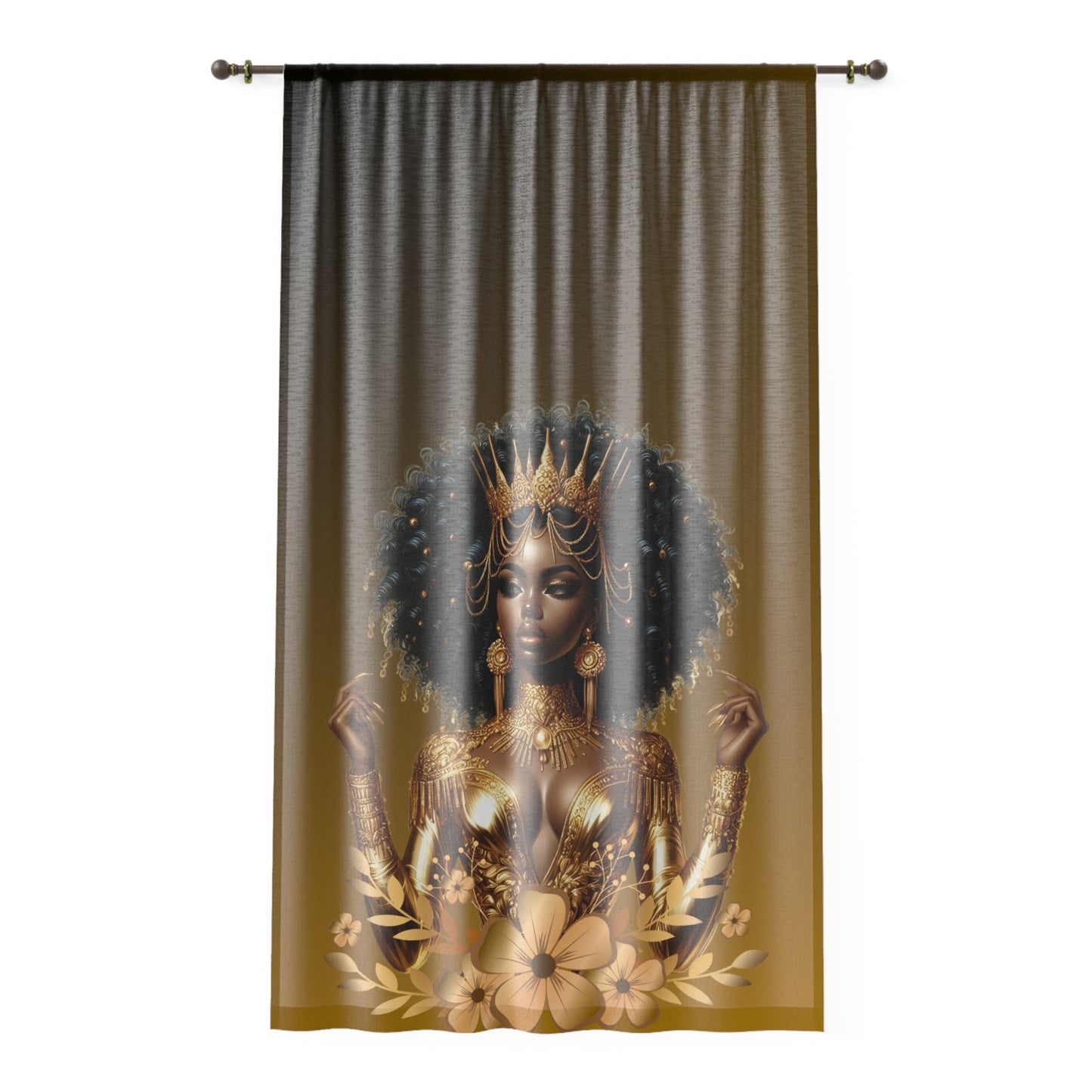 Golden Goddess Elegant Queen Window Curtain