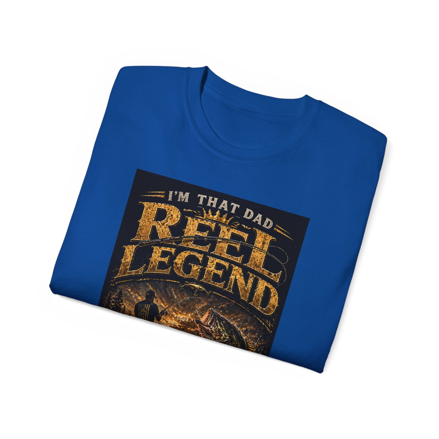 "I'm That Dad, Reel Legend" Graphic Tee-Fishing Dad T-Shirt