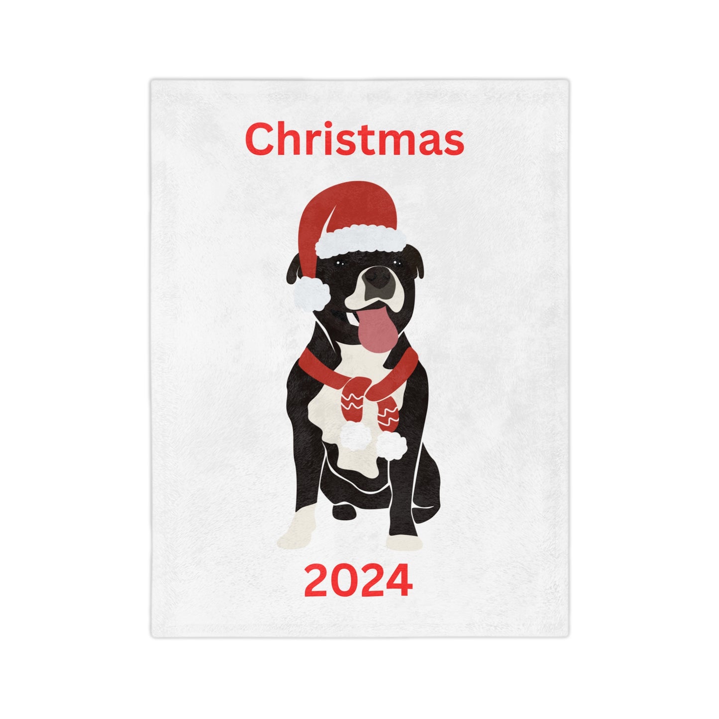 Blk Dog Red Stocking Scarf