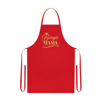Bougie Mama Cotton Apron – Gold Script Kitchen Apron for Stylish Moms
