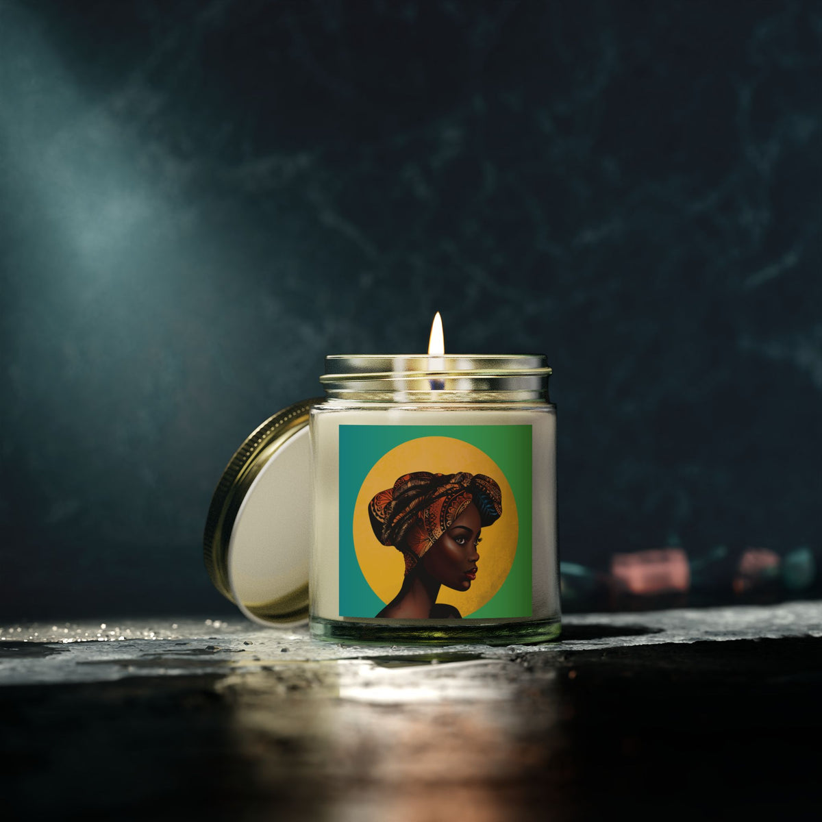 Moon-Scented Candles, Coconut Apricot Wax (4oz, 9oz)