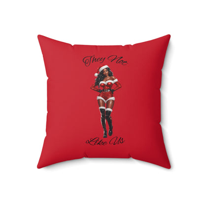 They Not Like Us 2- (Dk Red) Polyester Square Pillow