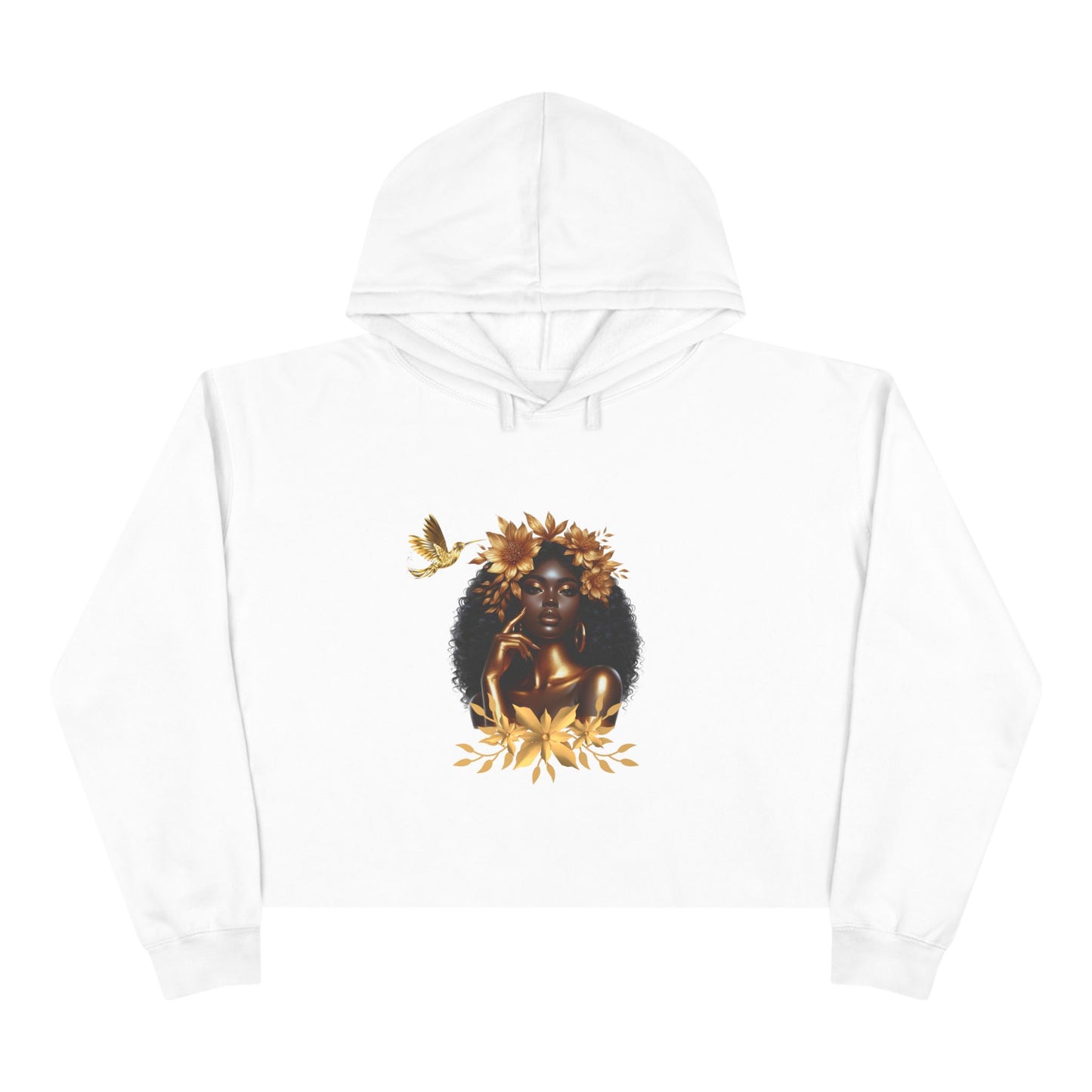 Queen Hummingbird Crop Hoodie