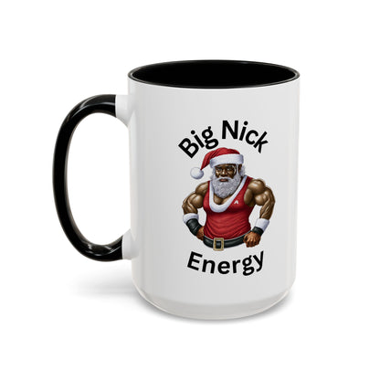 Big Nick Energy-Accent Coffee Mug (11, 15oz) (Red)