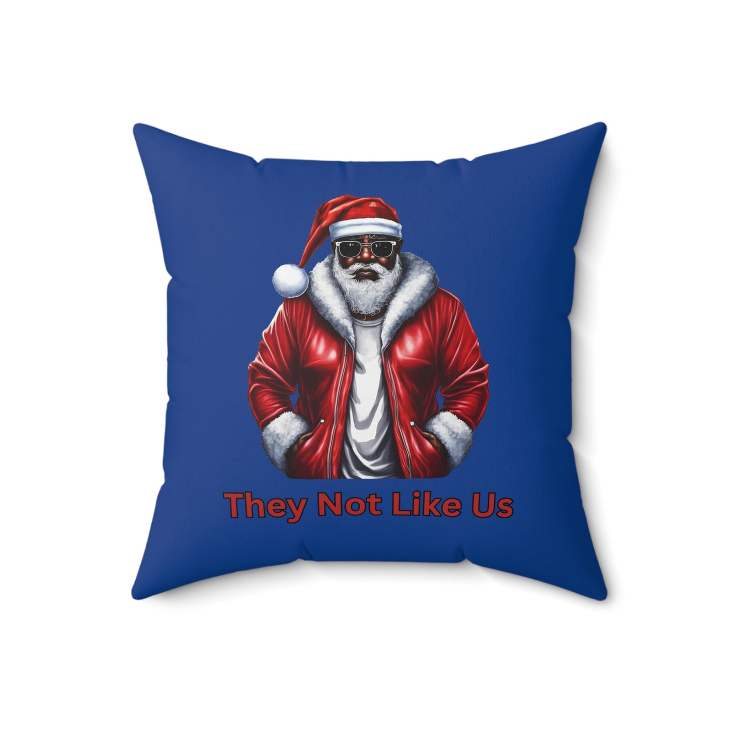 They Not Like US-Spun Polyester Square Pillow (Dk Blue)