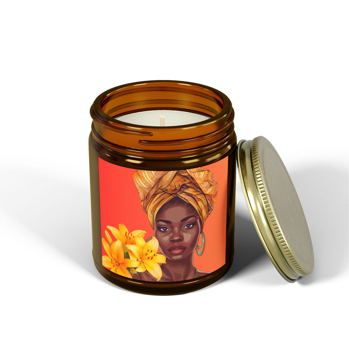 Lily-Scented Candles, Coconut Apricot Wax (4oz, 9oz)