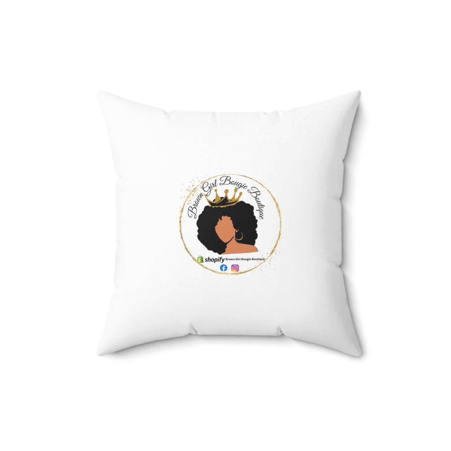 Golden Goddess-Spun Polyester Square Pillow