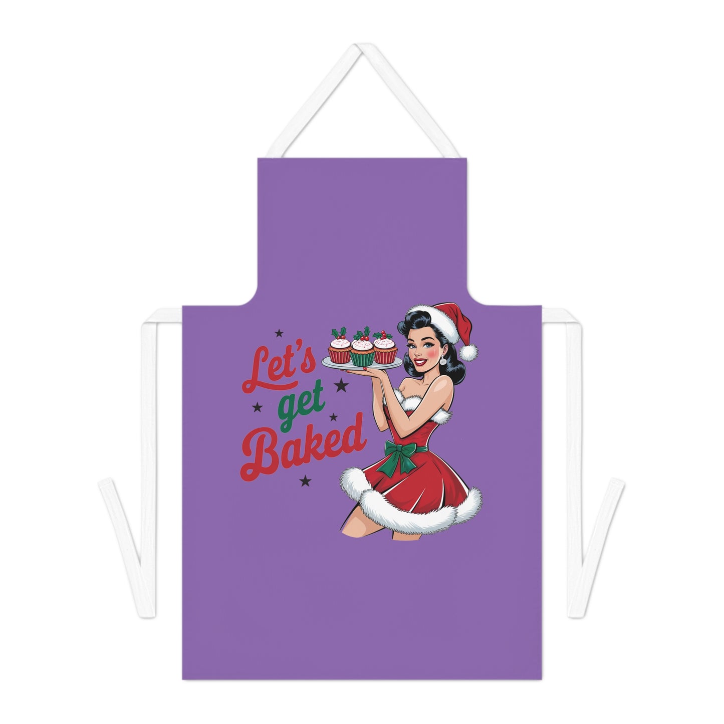 Let's Get Baked-Adult Apron (AOP) (Lt Purple)