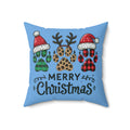 Merry Christmas Paws-Light Blue