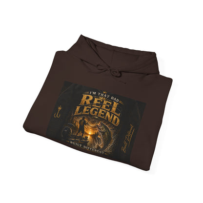 Reel Legend Hoodie - Fishing Dad Graphic Hooded Sweatshirt