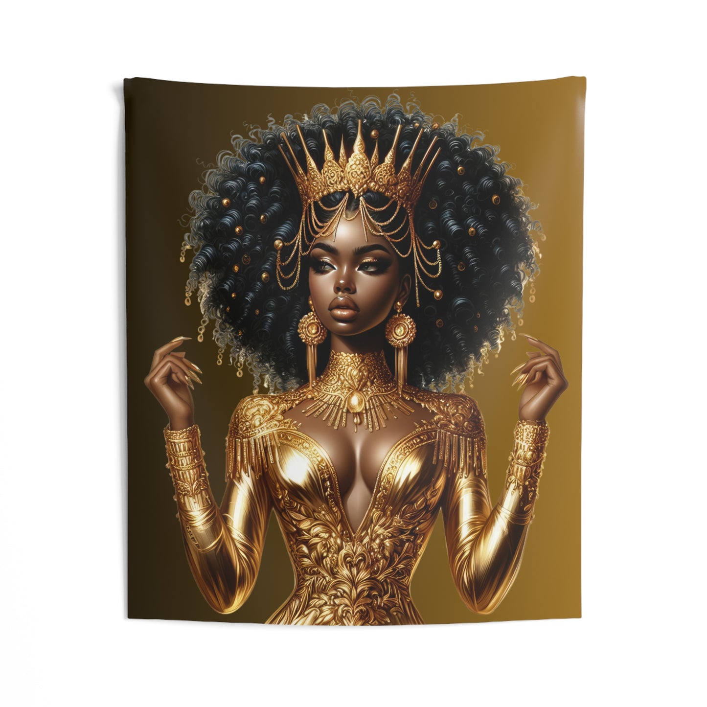Golden Goddess Indoor Wall Tapestry - Regal Home Decor
