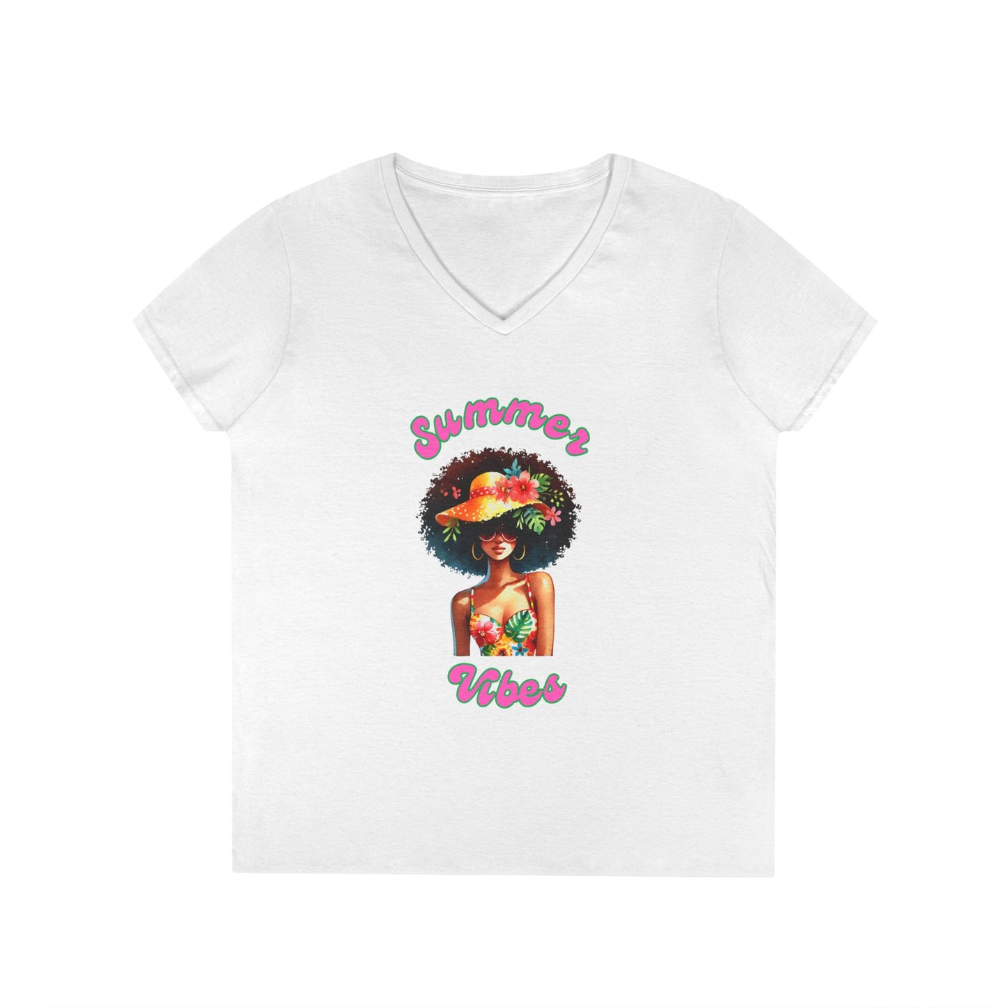 Ladies' Summer V-Neck T-Shirt 4