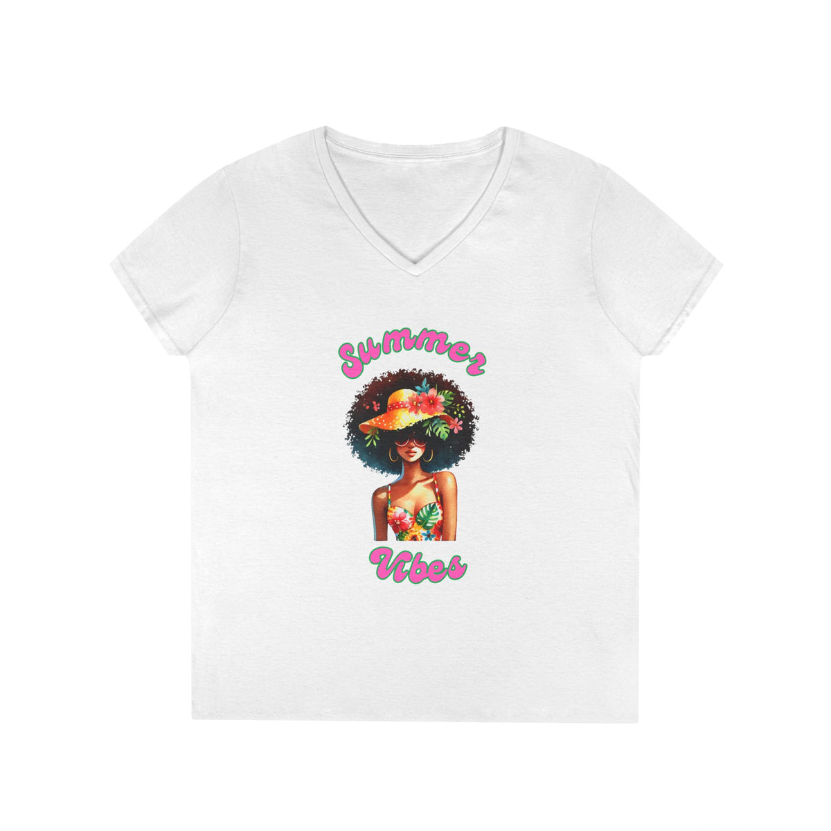Ladies' Summer V-Neck T-Shirt 4