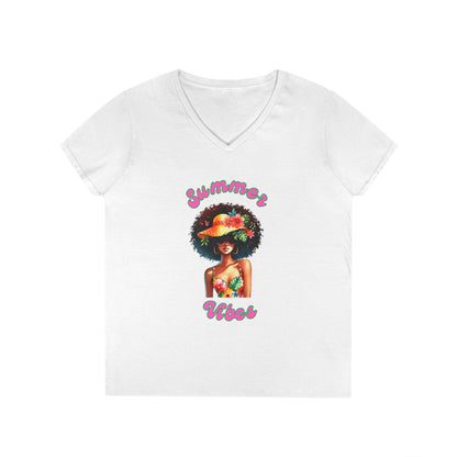 Ladies' Summer V-Neck T-Shirt 4