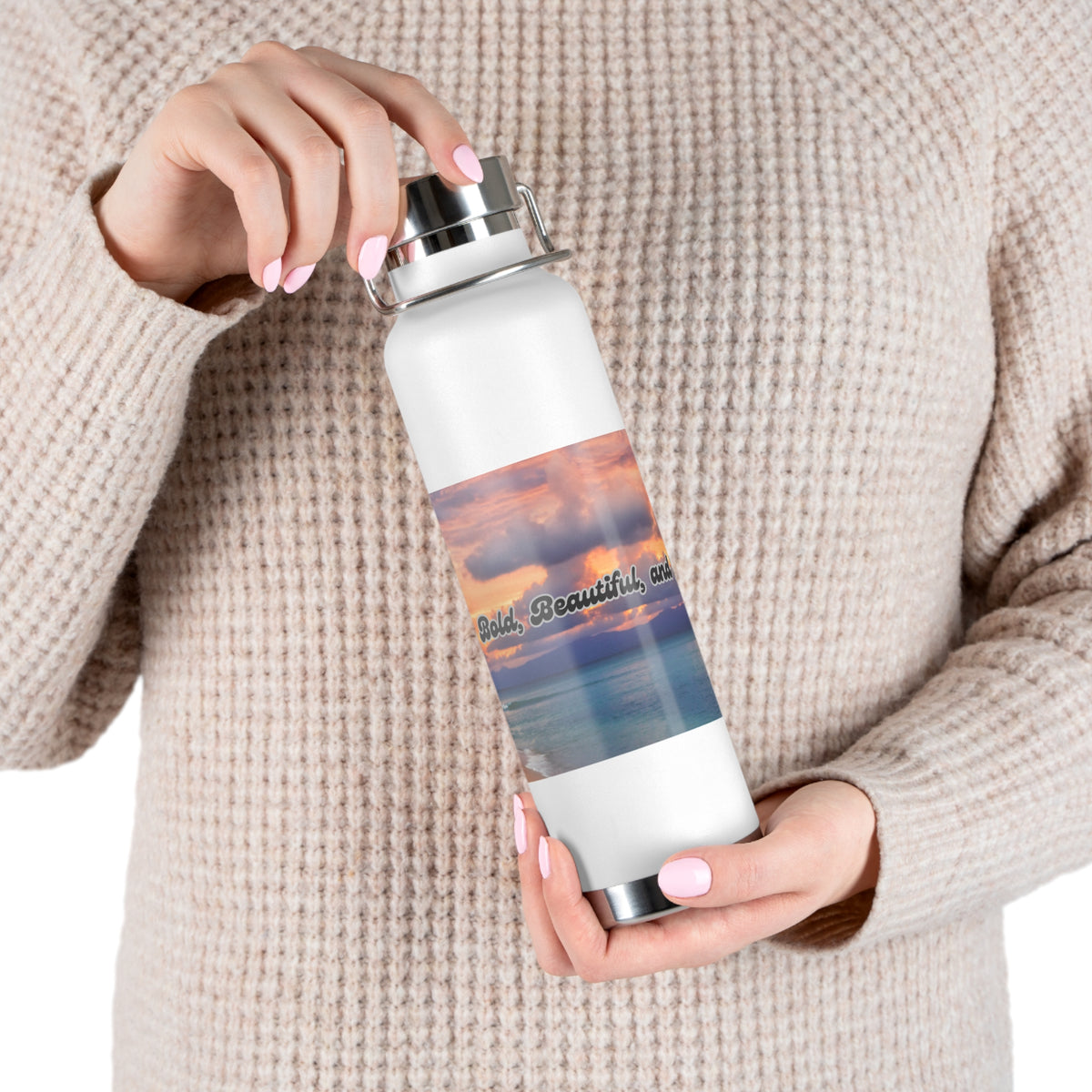 Bold & Beautiful Insulated 22 oz Water Bottle