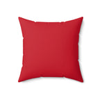 I Do It for the Hooos-spun Polyester Square Pillow (Dk Red)