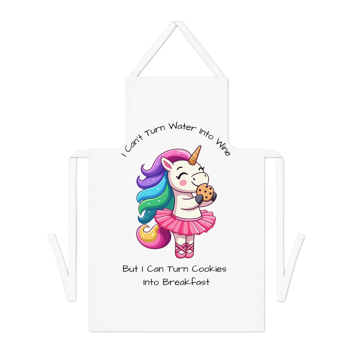 Cookies Into Breakfast-Adult Apron (AOP) (White)